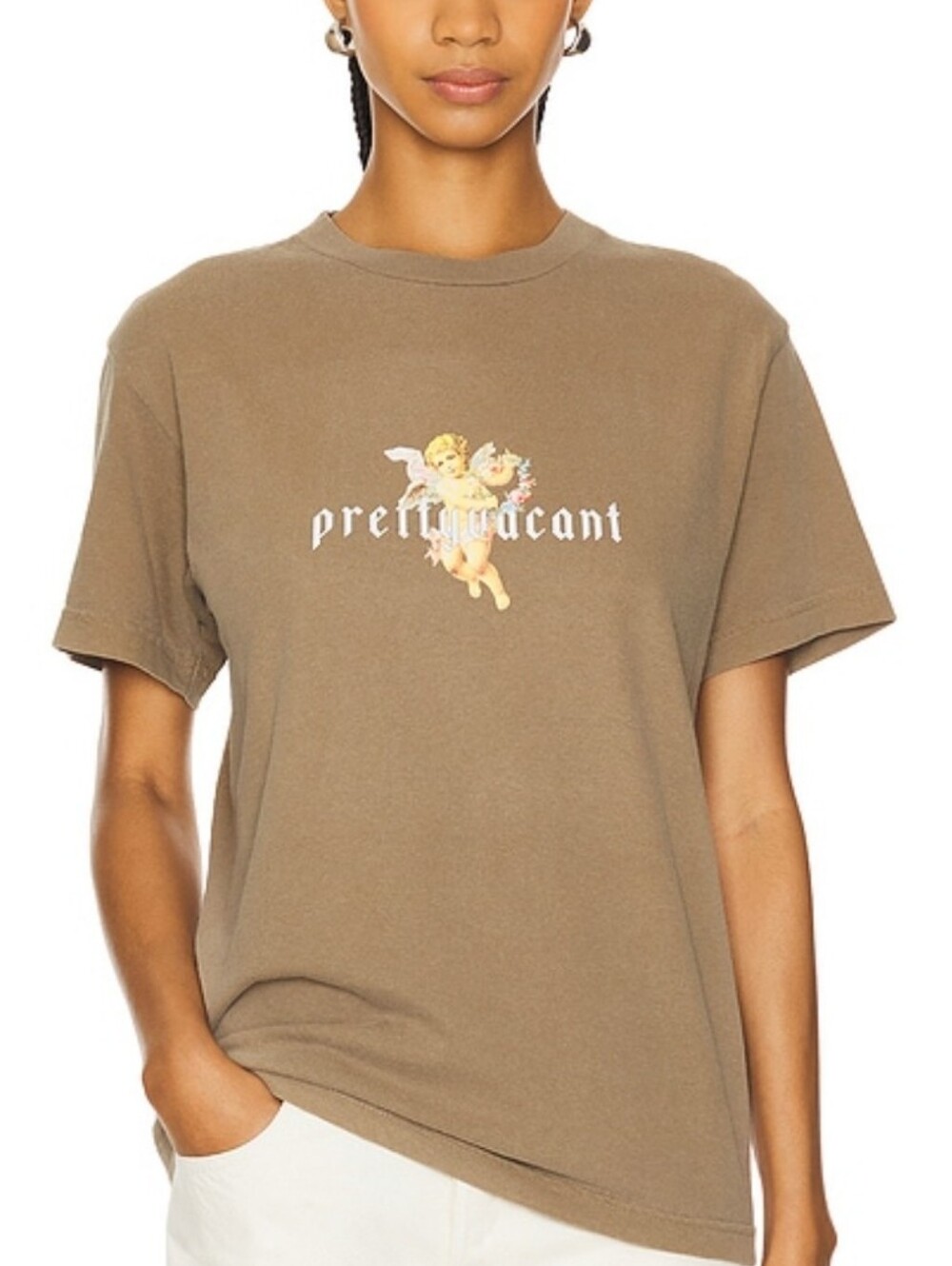 Pretty Vacant Brown Graphic Short Sleeve Tee/ Size Med